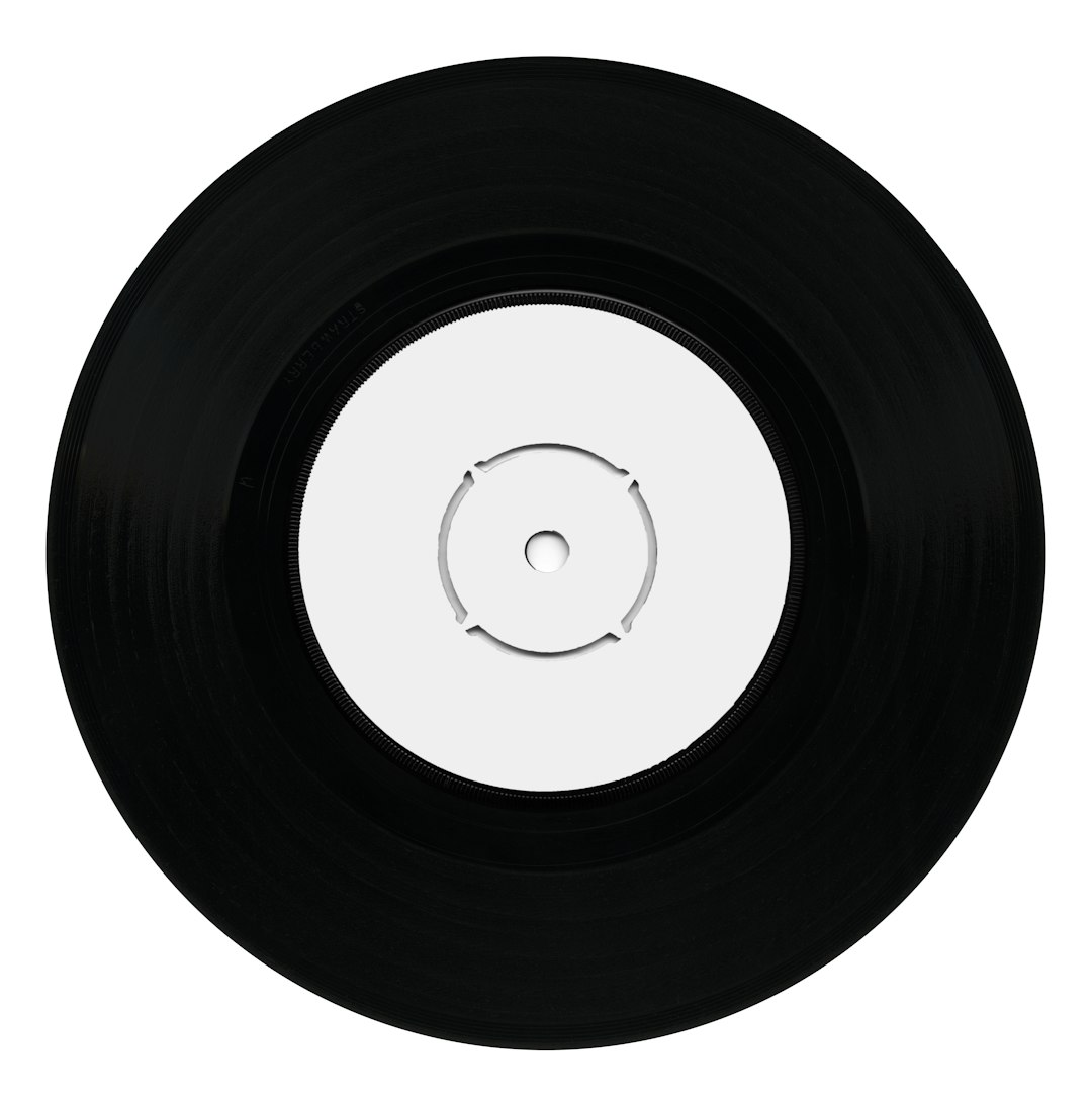 black and white vinyl record