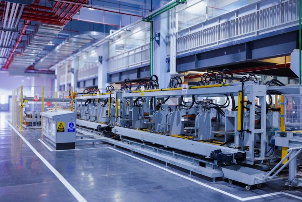 a large machine in a large building